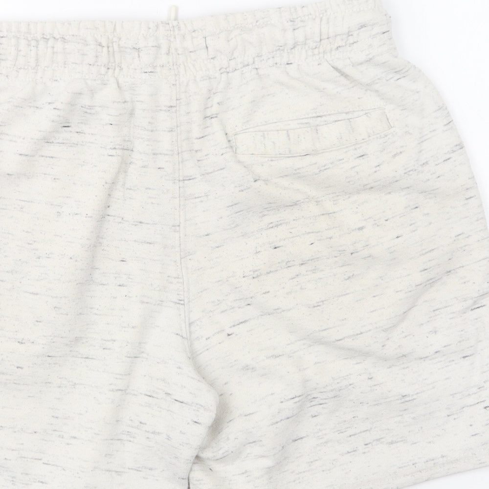 Primark Mens White Cotton Sweat Shorts Size S L7 in Regular Drawstring