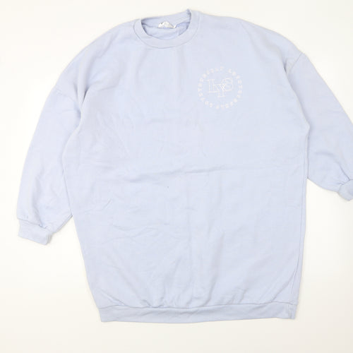 PEP&CO Womens Blue Cotton Pullover Sweatshirt Size L Pullover - Love Yourself