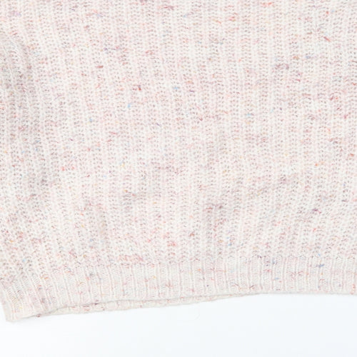 Primark Womens Pink Round Neck Acrylic Pullover Jumper Size 2XS