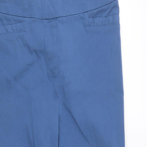 Jasmine & Juliana Womens Blue Viscose Trousers Size 14 L23 in Regular