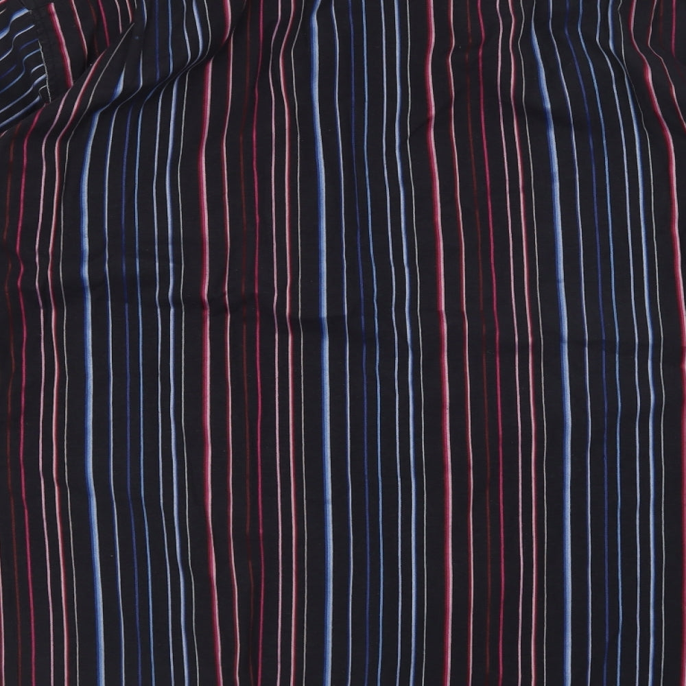 Florenza Mens Multicoloured Striped Cotton Button-Up Size 3XL Collared Button