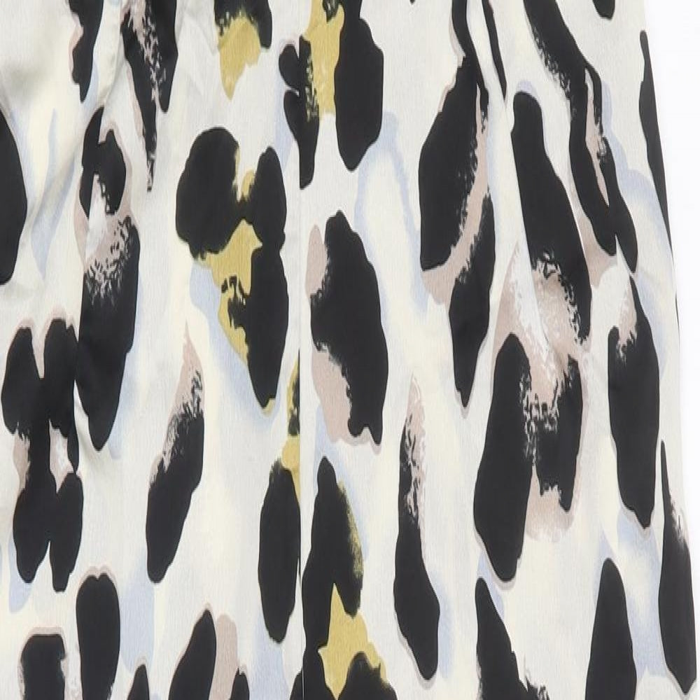 AX Paris Womens Multicoloured Animal Print Polyester Jumpsuit One-Piece Size 12 Zip