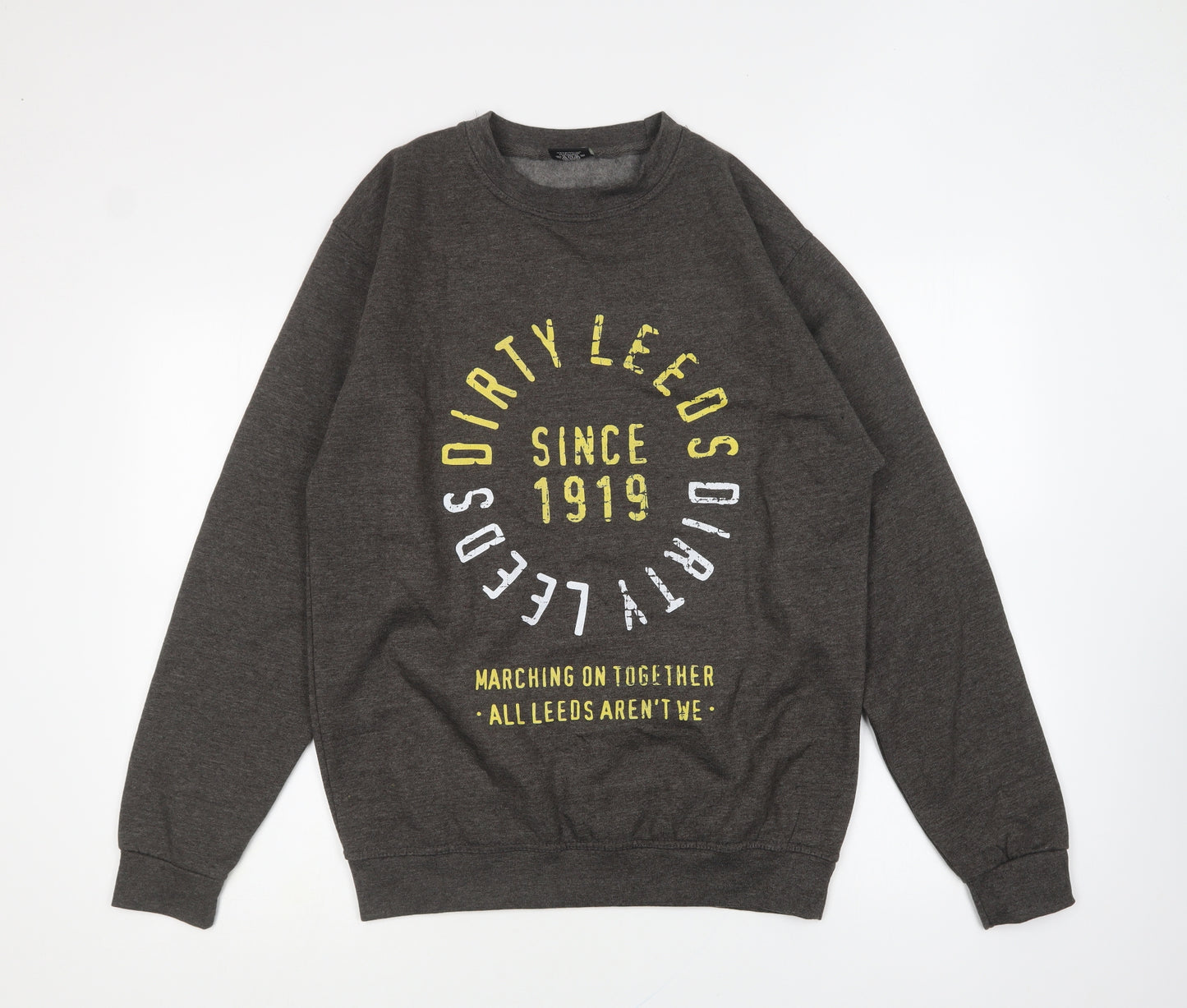RTX Mens Grey Cotton Pullover Sweatshirt Size M - Dirty Leeds