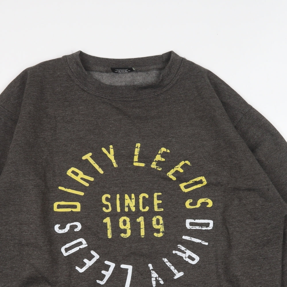 RTX Mens Grey Cotton Pullover Sweatshirt Size M - Dirty Leeds