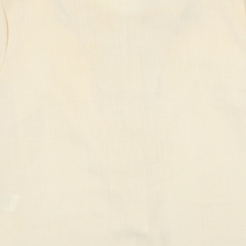 Collection Womens Beige Polyester Basic Button-Up Size 18 Round Neck