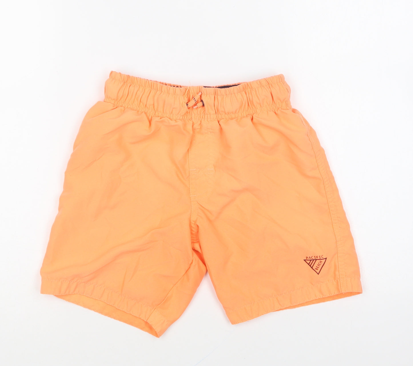 Primark Boys Orange Polyester Sweat Shorts Size 7-8 Years Regular Drawstring - Swim Shorts