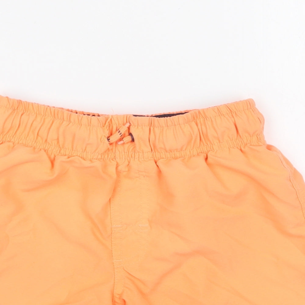 Primark Boys Orange Polyester Sweat Shorts Size 7-8 Years Regular Drawstring - Swim Shorts