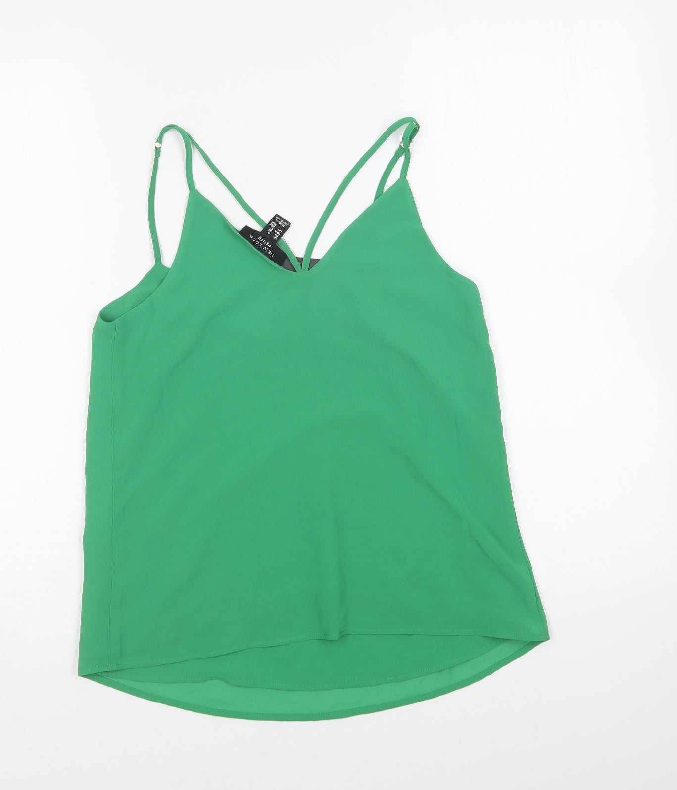 New Look Womens Green Polyester Camisole Blouse Size 4 V-Neck