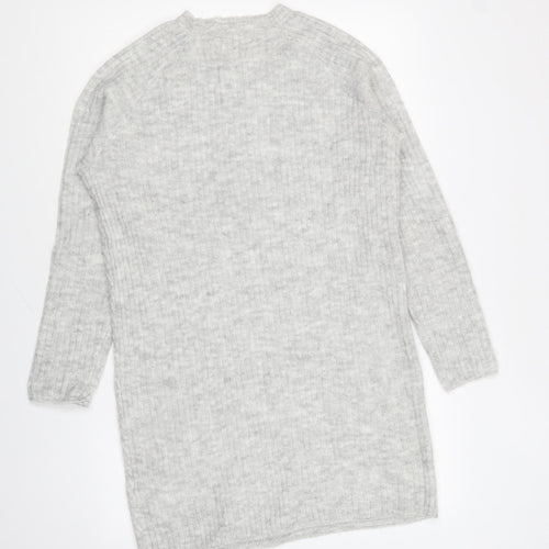 Only Womens Grey Round Neck Polyester Pullover Jumper Size XS