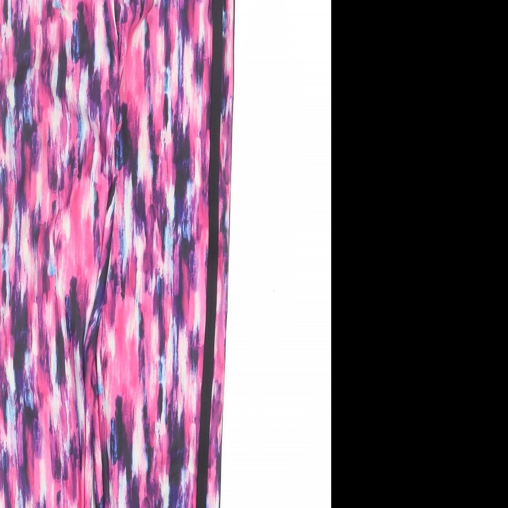 Matalan Girls Pink Geometric Polyester Capri Trousers Size 12-13 Years Regular Pullover - Leggings
