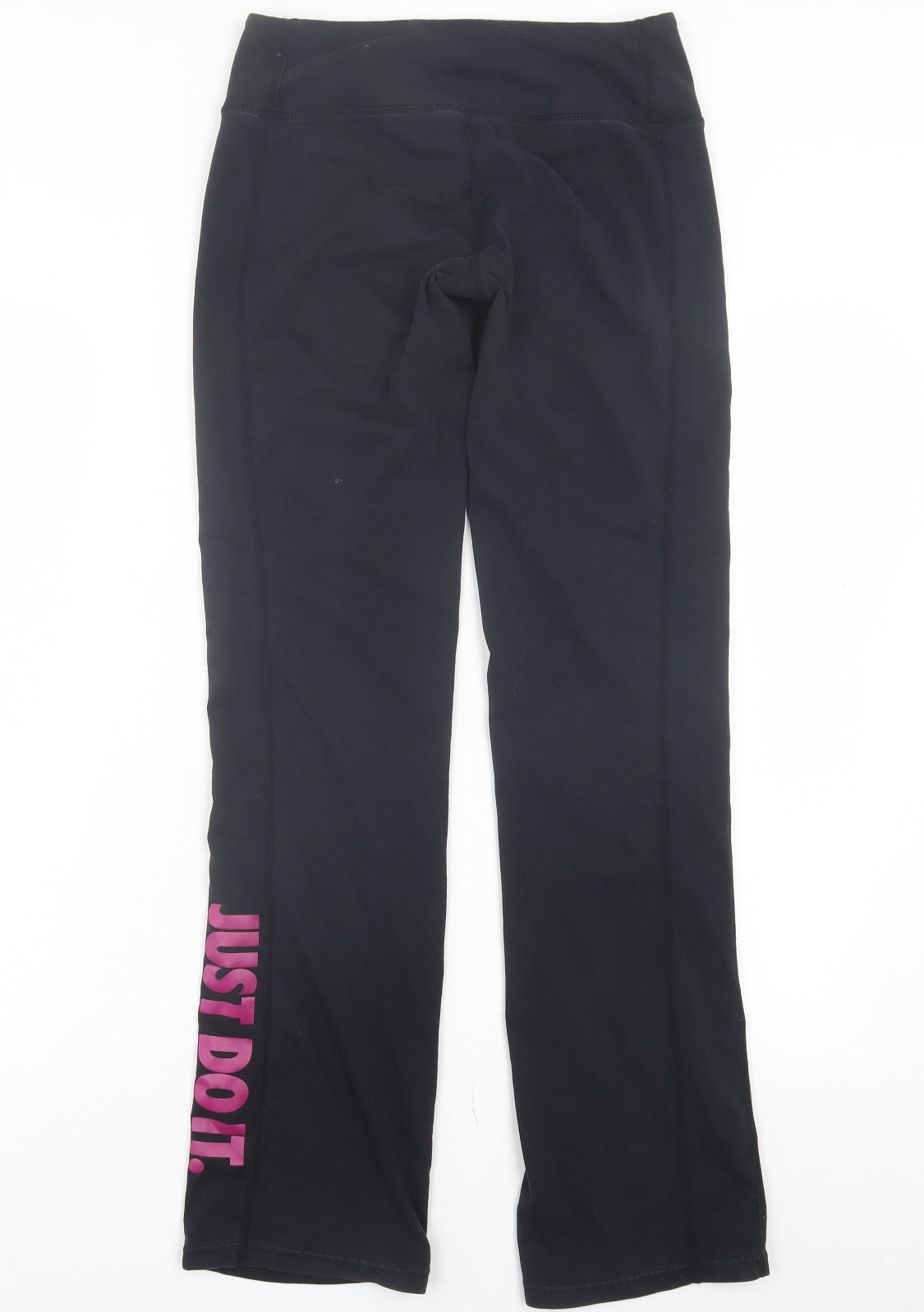 Nike Womens Black Cotton Sweatpants Trousers Size S L30 in Regular Pullover