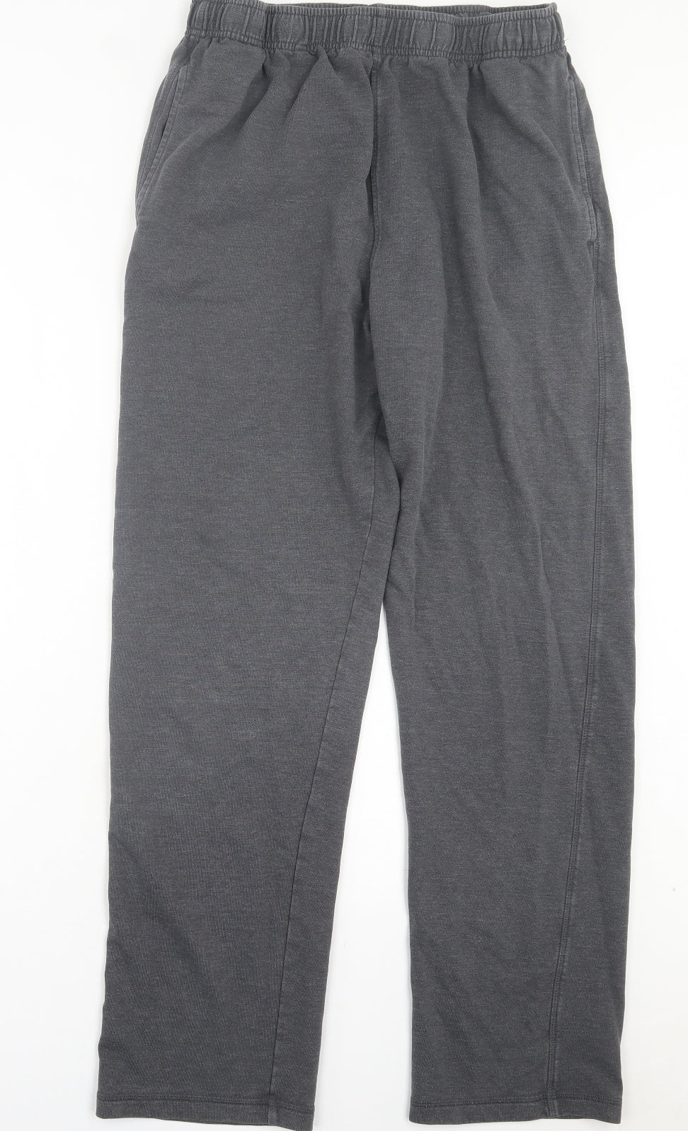 Marks and Spencer Mens Grey Cotton Jogger Trousers Size 36 in L32 in Regular