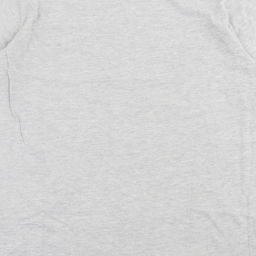 CAPSULE Mens Grey Cotton T-Shirt Size M Crew Neck - Hibernating Until Spring