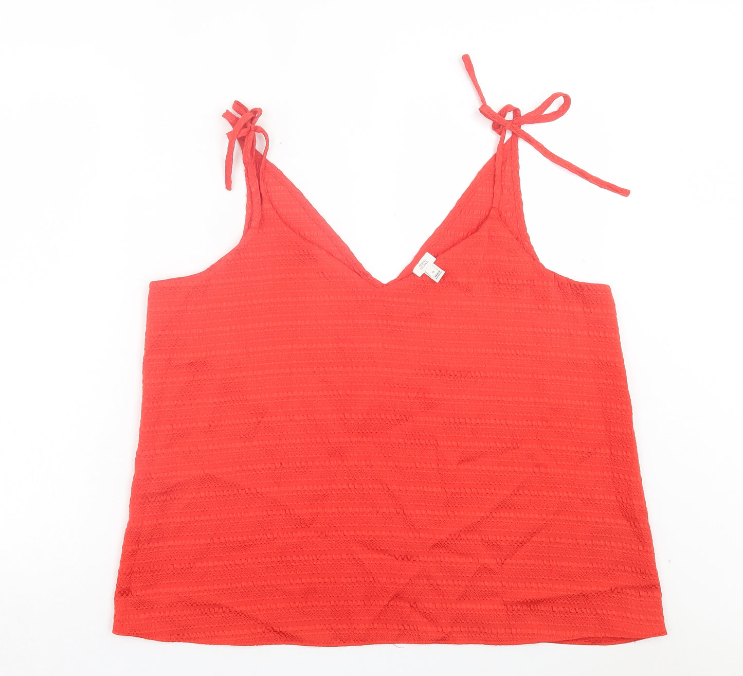 River Island Womens Red Polyester Camisole Tank Size 18 V-Neck