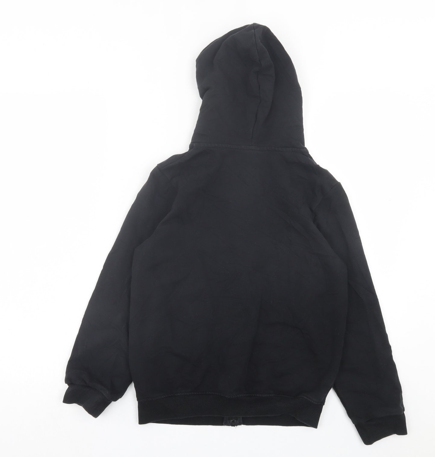 TU Boys Black Cotton Full Zip Hoodie Size 10 Years Zip