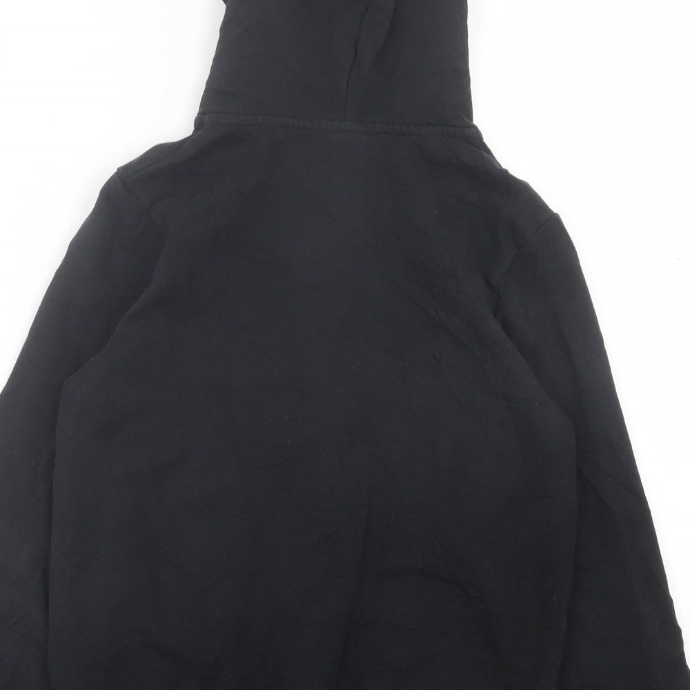 TU Boys Black Cotton Full Zip Hoodie Size 10 Years Zip