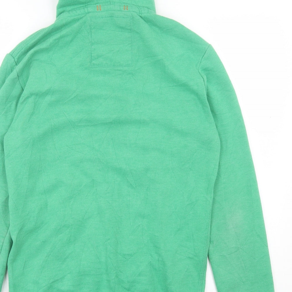 Superdry Mens Green Cotton Full Zip Hoodie Size S