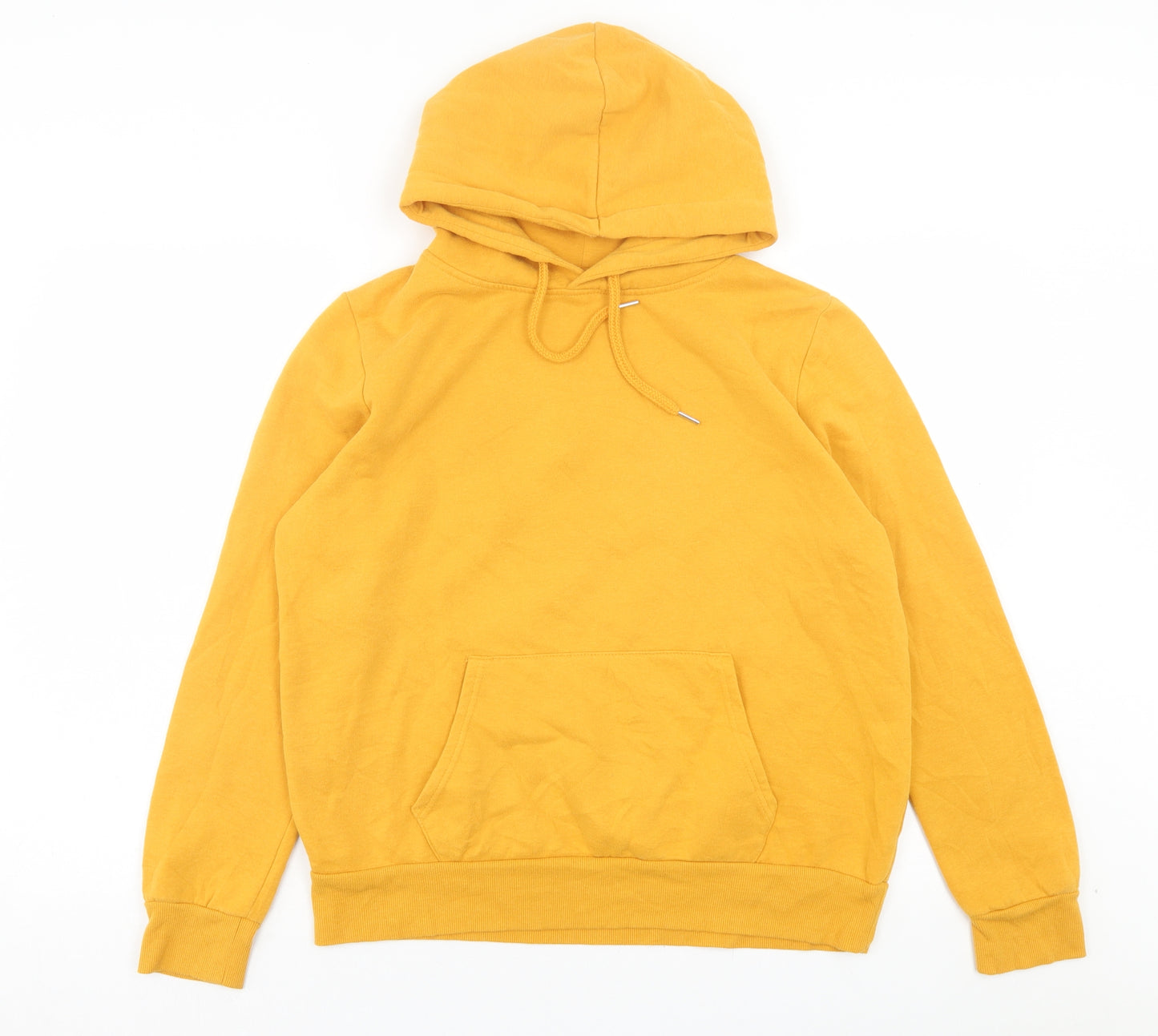 Primark Womens Yellow Cotton Pullover Hoodie Size 16 Pullover