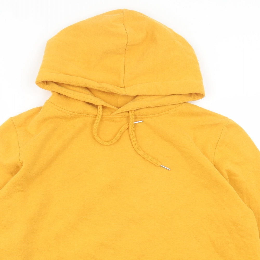 Primark Womens Yellow Cotton Pullover Hoodie Size 16 Pullover