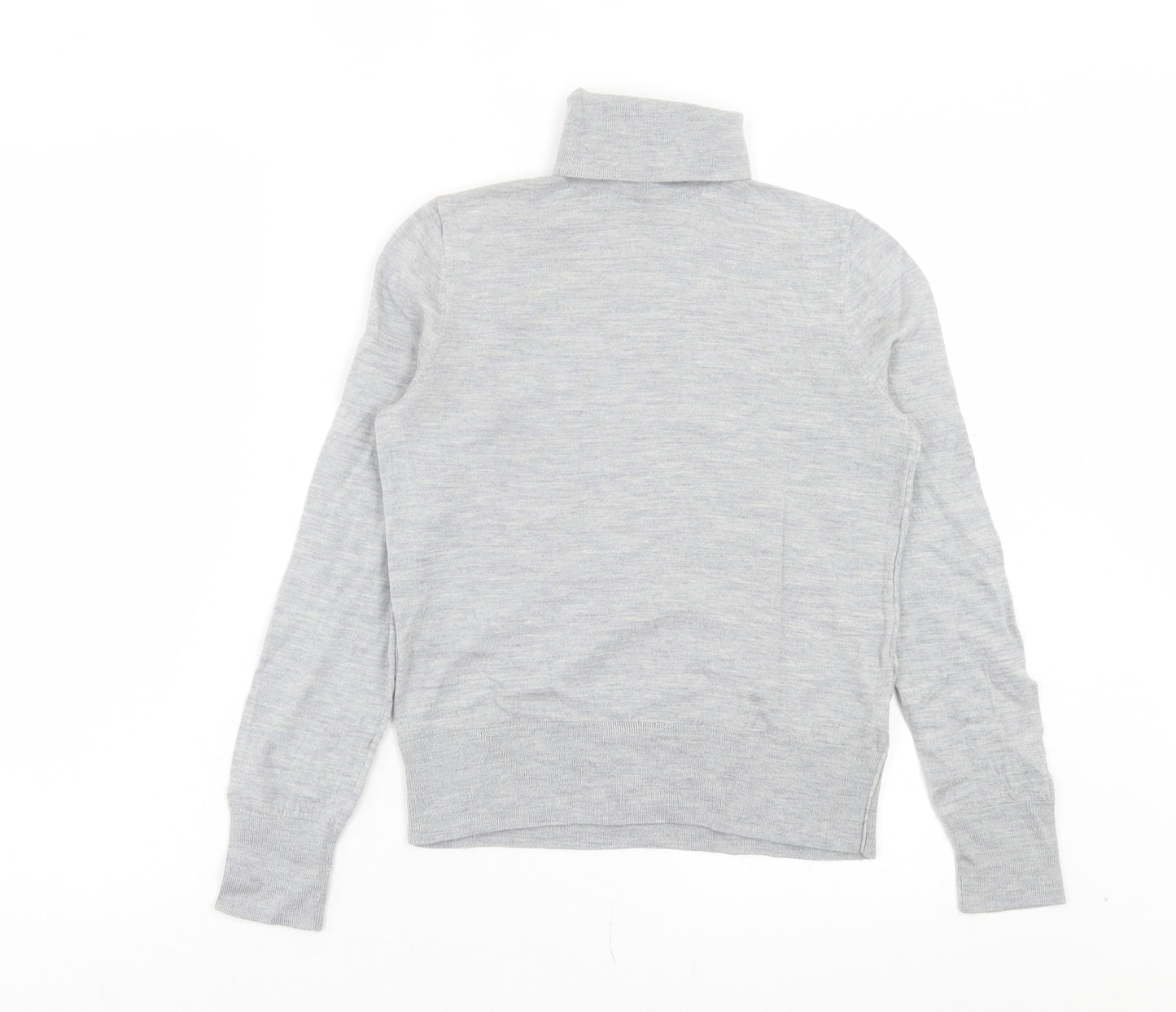 COS Womens Grey Roll Neck Wool Pullover Jumper Size 12