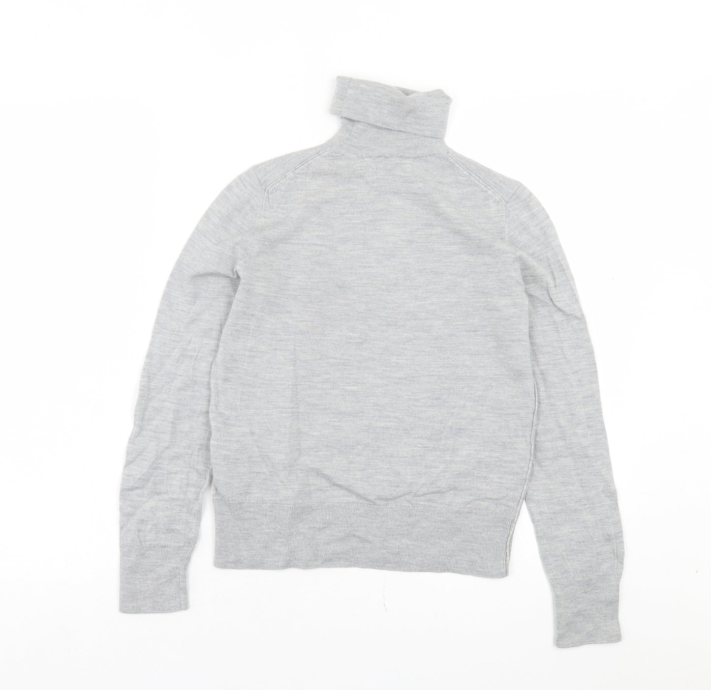 COS Womens Grey Roll Neck Wool Pullover Jumper Size 12