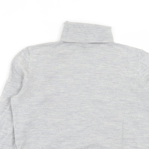 COS Womens Grey Roll Neck Wool Pullover Jumper Size 12