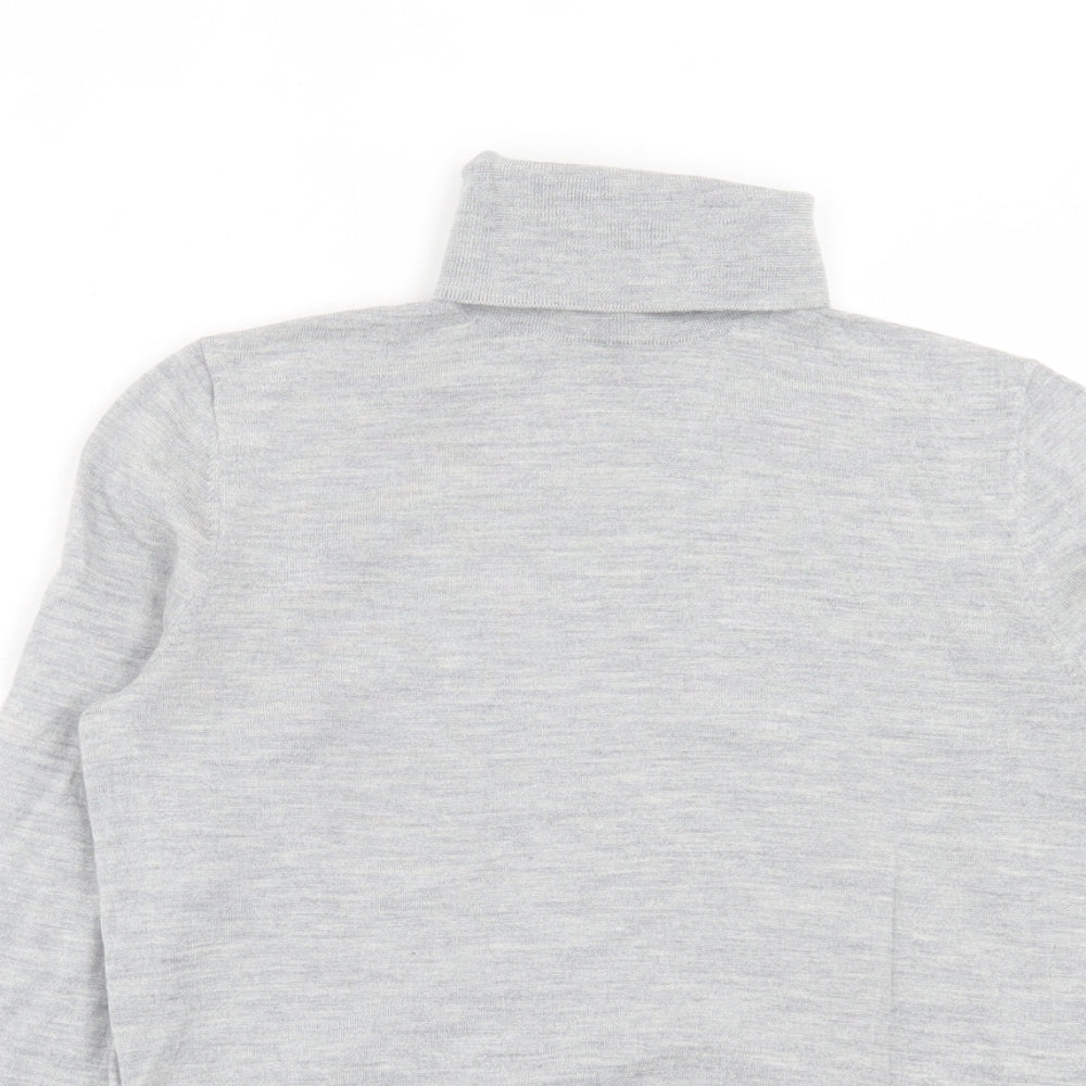 COS Womens Grey Roll Neck Wool Pullover Jumper Size 12
