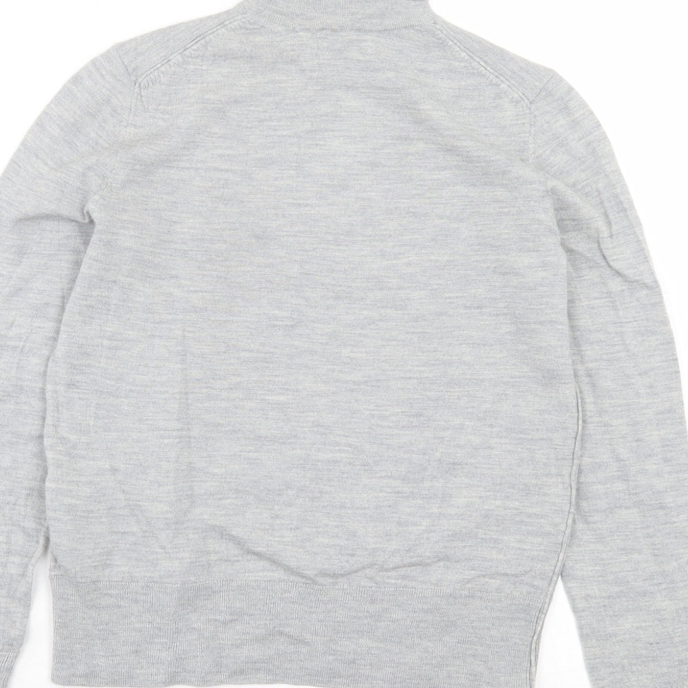 COS Womens Grey Roll Neck Wool Pullover Jumper Size 12