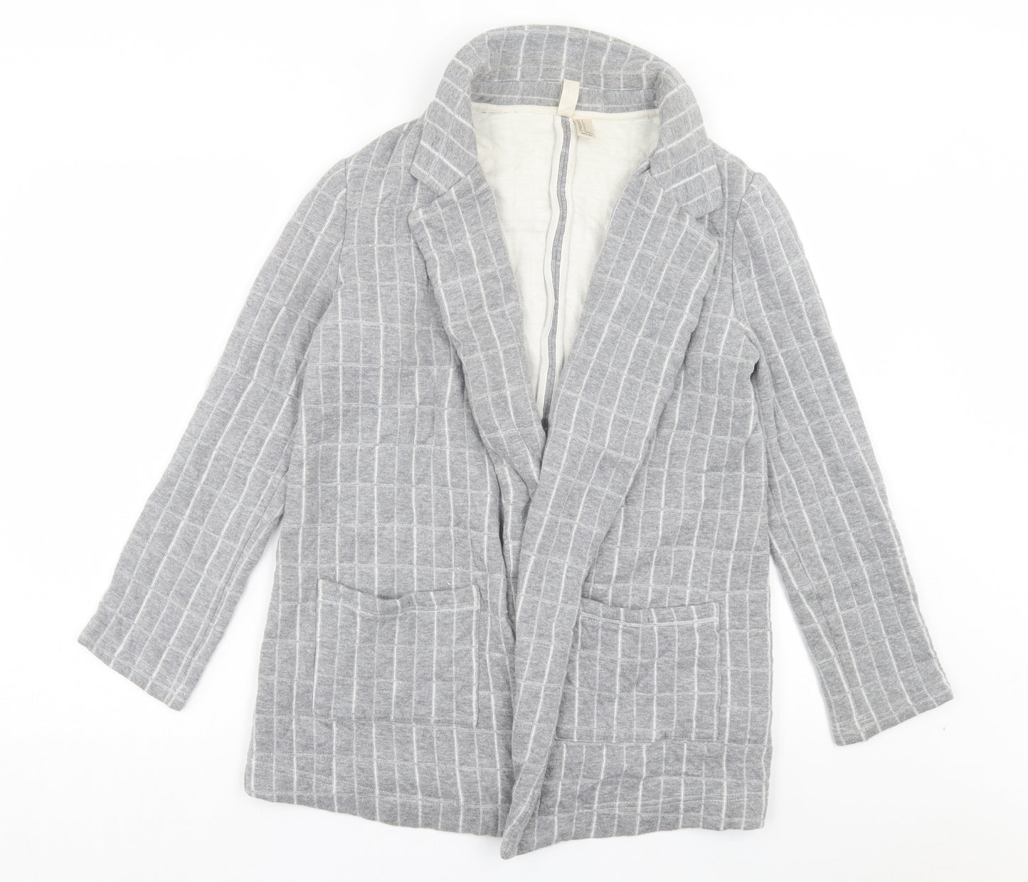 Forever & Exclusive Womens Grey Plaid Jacket Blazer Size S