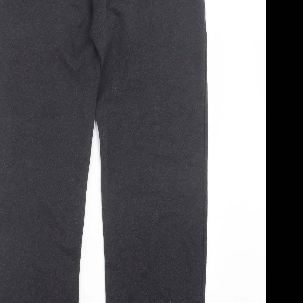 DASH Womens Grey Cotton Sweatpants Trousers Size 12 L28 in Regular Drawstring