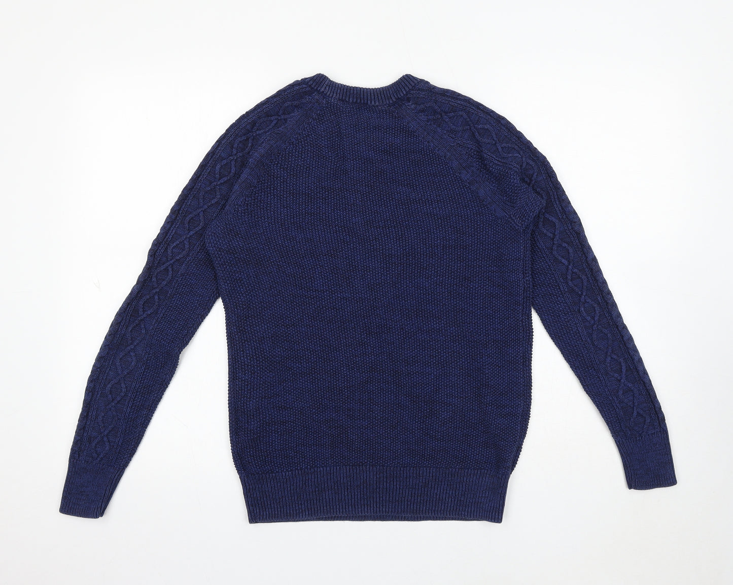 Gap Mens Blue Roll Neck Cotton Pullover Jumper Size S