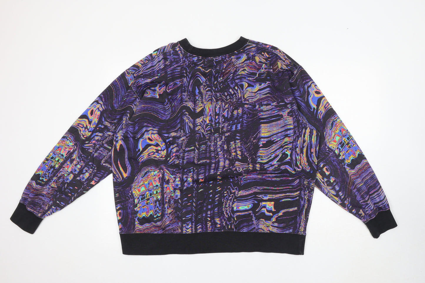 Nike Mens Multicoloured Geometric Cotton Pullover Sweatshirt Size XL