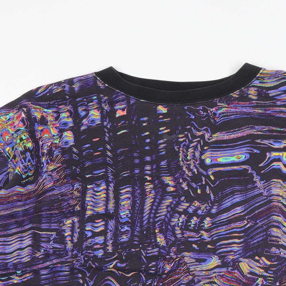 Nike Mens Multicoloured Geometric Cotton Pullover Sweatshirt Size XL