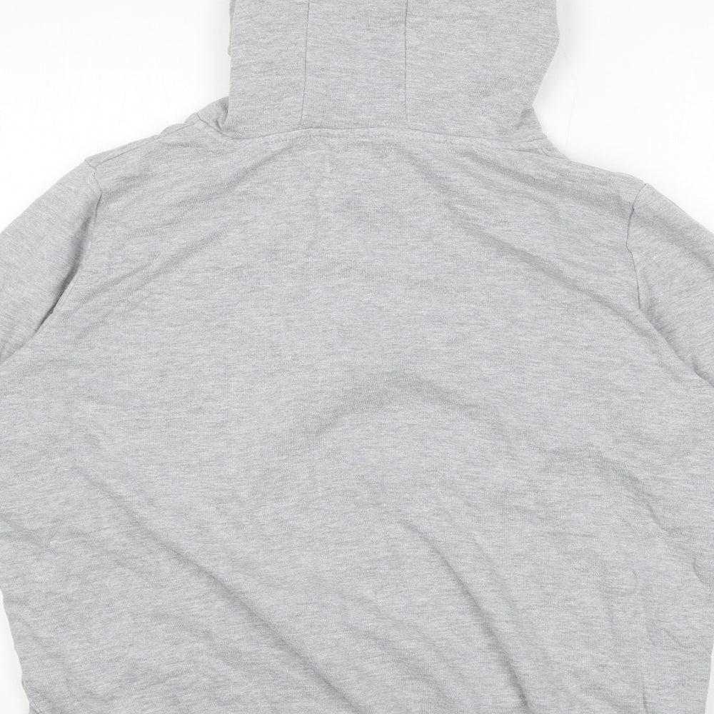 Primark Womens Grey Cotton Full Zip Hoodie Size L Zip