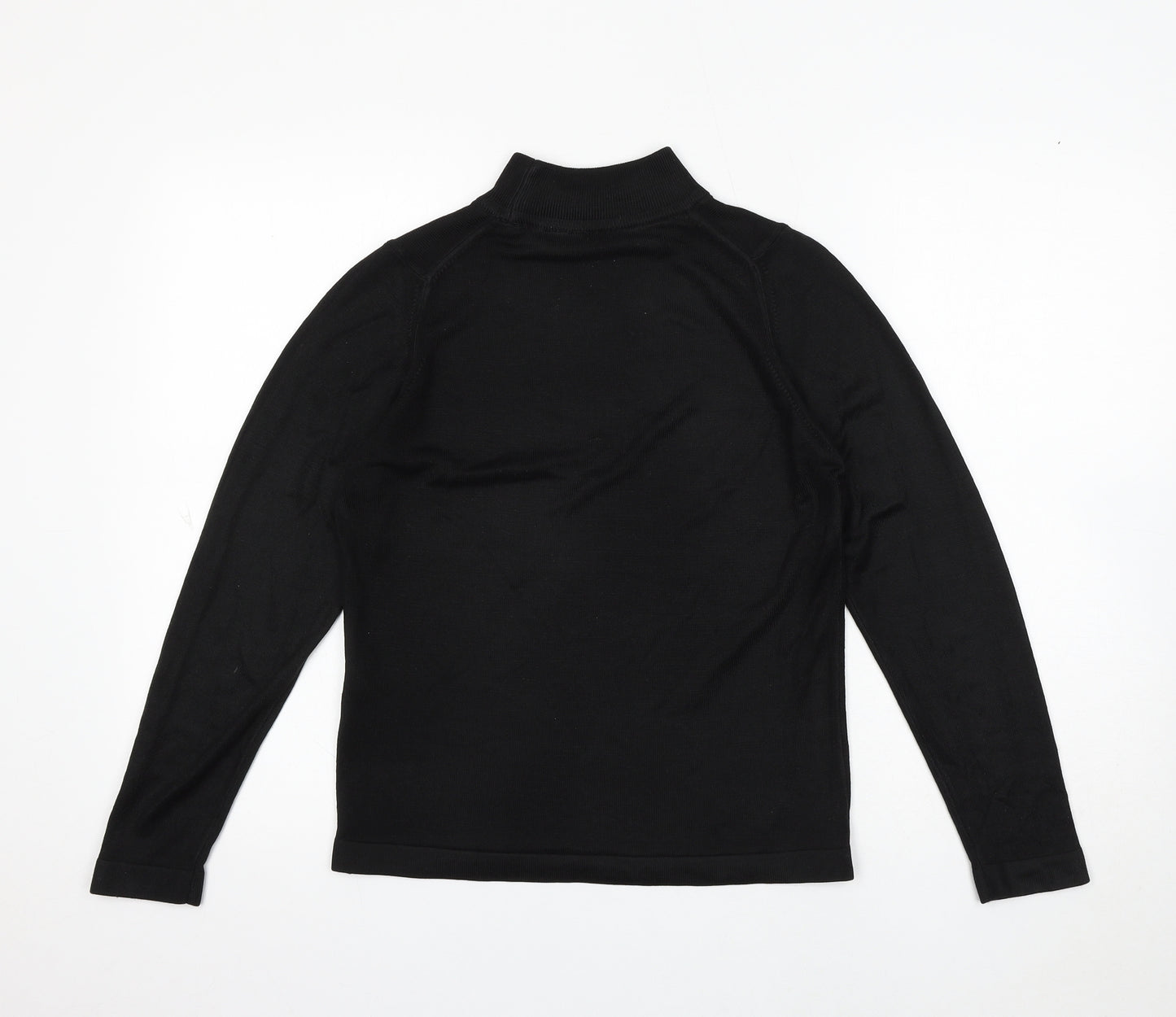 Marks and Spencer Womens Black High Neck Acrylic Pullover Jumper Size 10