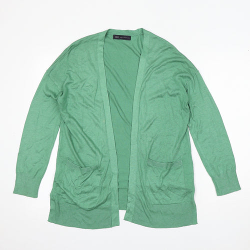 Marks and Spencer Womens Green V-Neck Acrylic Cardigan Jumper Size S