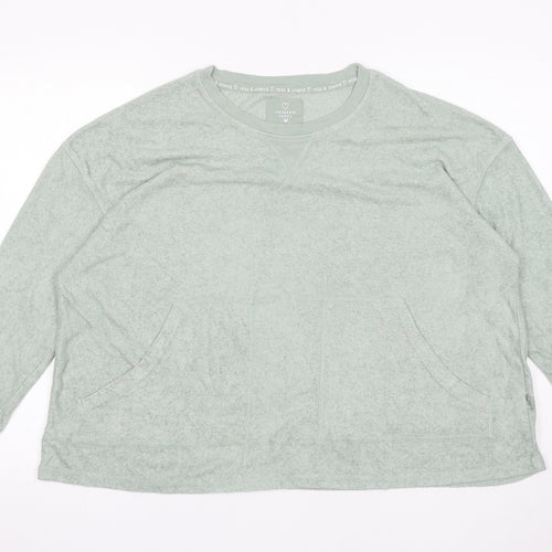 Primark Womens Green Round Neck Viscose Pullover Jumper Size M