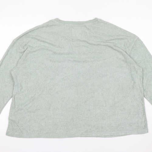 Primark Womens Green Round Neck Viscose Pullover Jumper Size M