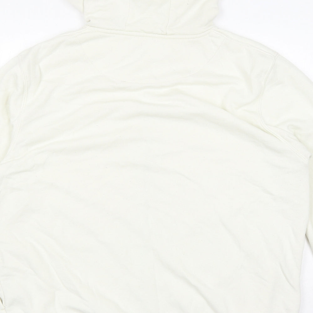 Primark Mens White Cotton Full Zip Hoodie Size 2XL