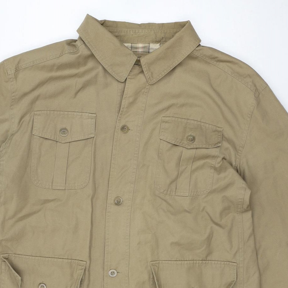 P.G.Field Mens Beige Jacket Size XL Button