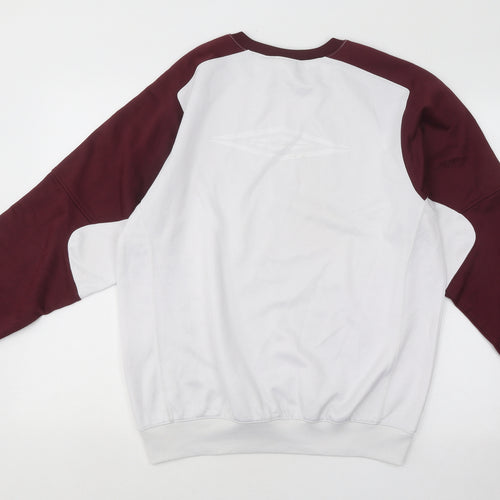 Umbro Mens Purple Cotton Pullover Sweatshirt Size M