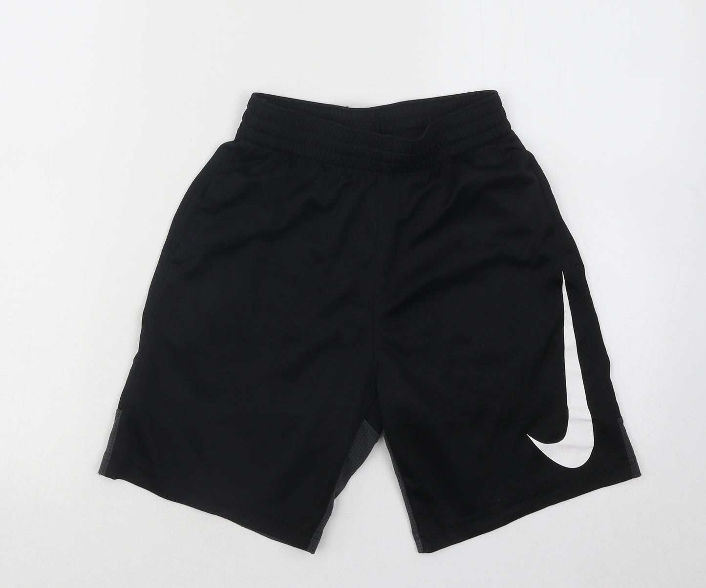 Nike Boys Black Polyester Sweat Shorts Size M Regular