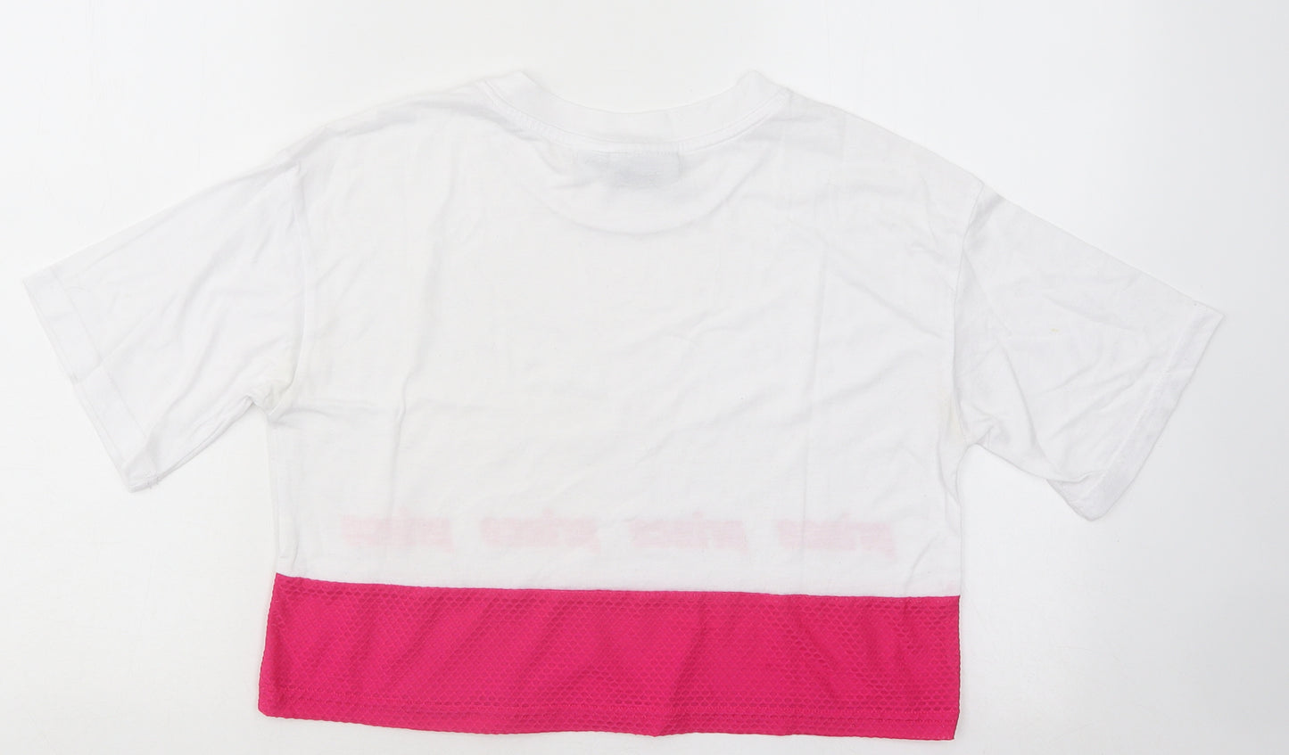 Primark Womens White Cotton Basic T-Shirt Size 6 Round Neck - Prince