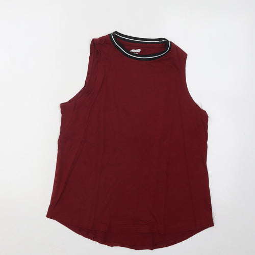Avia Womens Red Modal Basic Tank Size S Round Neck