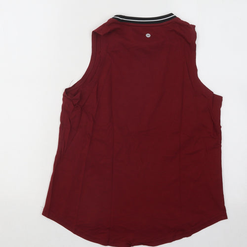 Avia Womens Red Modal Basic Tank Size S Round Neck