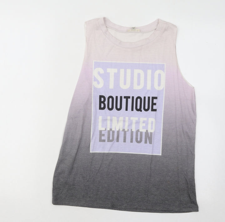 River Island Womens Multicoloured Polyester Basic Tank Size 6 Round Neck - Studio Boutique Limited