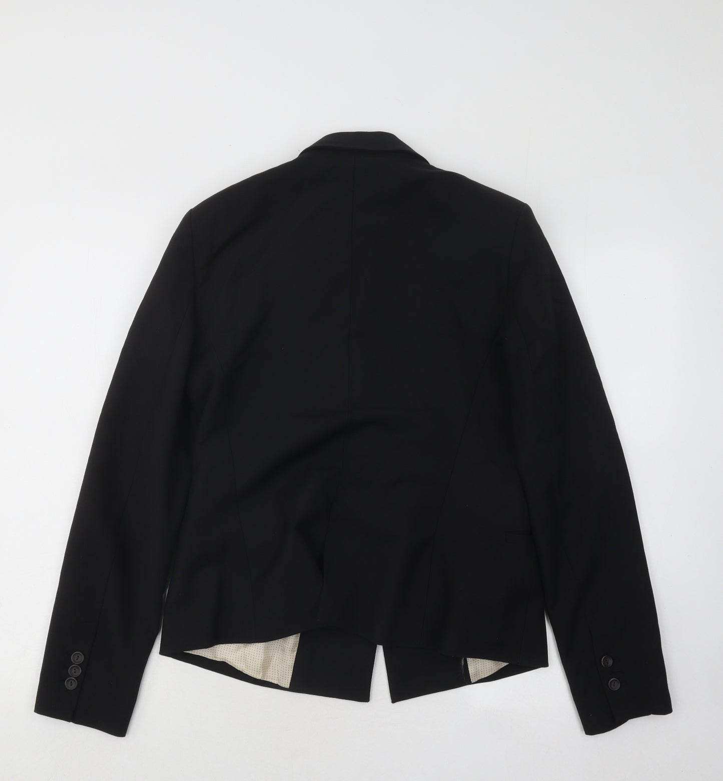 Zara Womens Black Jacket Blazer Size L Button