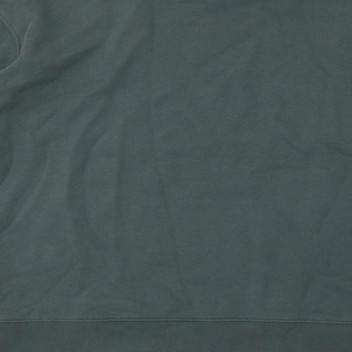 Zara Mens Green Cotton Pullover Sweatshirt Size L