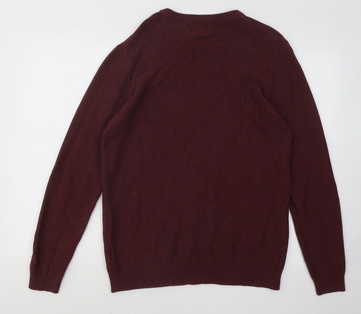 Pull&Bear Mens Purple Cotton Pullover Sweatshirt Size L