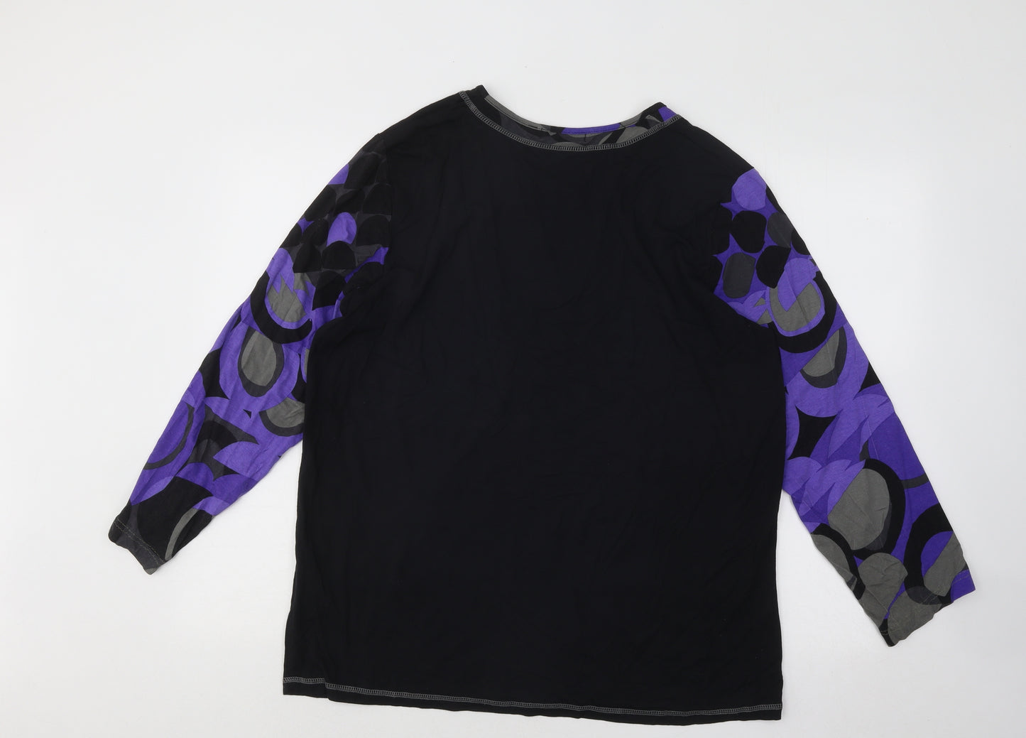 Signature Experience Womens Multicoloured Roll Neck Geometric Viscose Full Zip Jumper Size 2XL